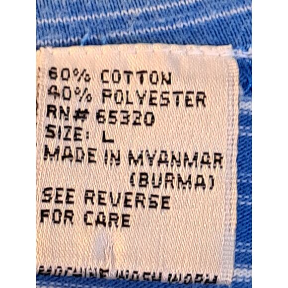 Women's Carolina Bay Blue Striped T-Shirt Size Large - Picture 7 of 7